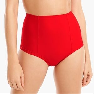 JCrew High Waisted Red Swim Bottom